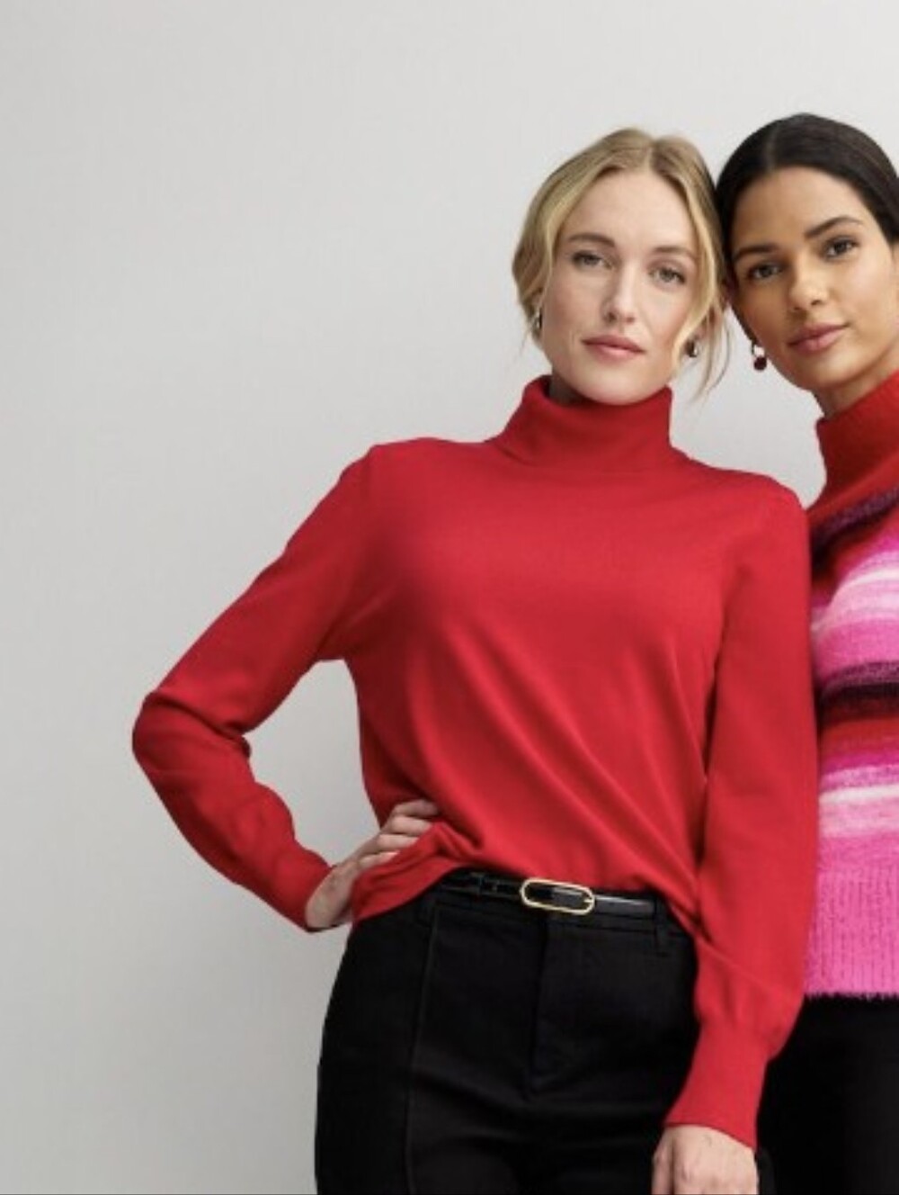 Nine West Bright Red Turtleneck Sweater Large